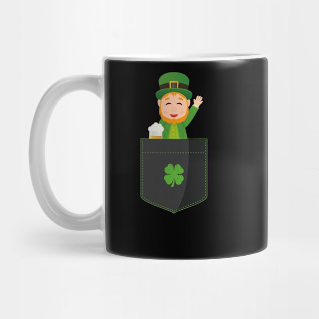 Pocket Leprechaun Funny St Patricks Day by trendingoriginals